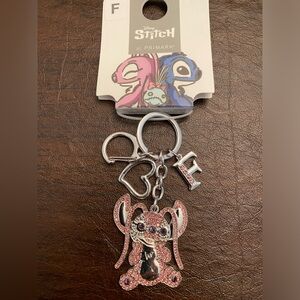 Disney Stitch Bling Keychain - Bag Charm/Key Chain - New - Letter “F”- 3”